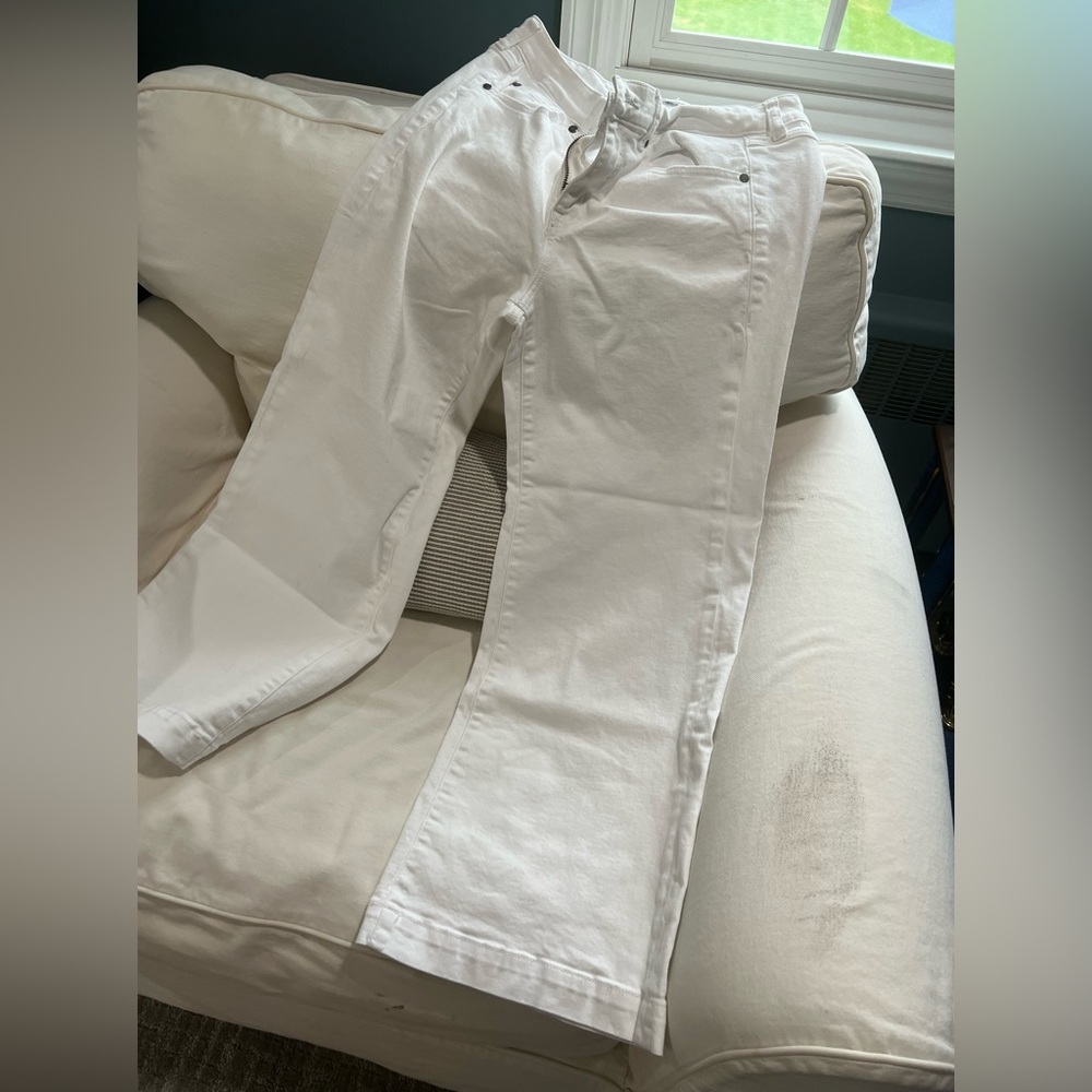 Torrid white jeans, wide leg, size 12R